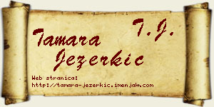 Tamara Jezerkić vizit kartica